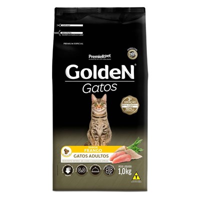 Ração GoldeN para gatos adultos frango 1,0kg