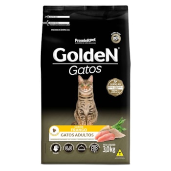 Ração GoldeN para gatos adultos frango 3 kg - Imagem principal