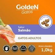 Ração GoldeN para gatos adultos salmão 1,0kg