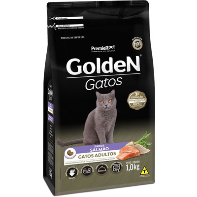Ração GoldeN para gatos adultos salmão 1,0kg