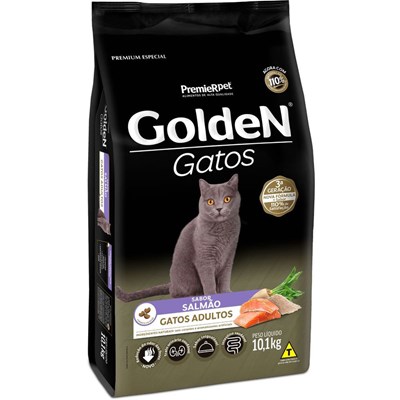 Ração GoldeN para gatos adultos salmão 10,1kg
