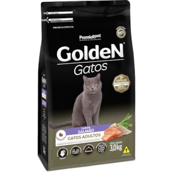Ração GoldeN para gatos adultos salmão 3kg - Imagem principal
