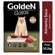 Ração GoldeN para gatos castrados carne 10,1kg