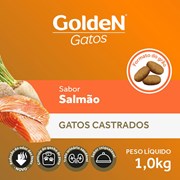 Ração GoldeN para gatos castrados salmão 1,0kg