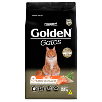 Ração GoldeN para gatos castrados salmão 10,1kg - Imagem principal
