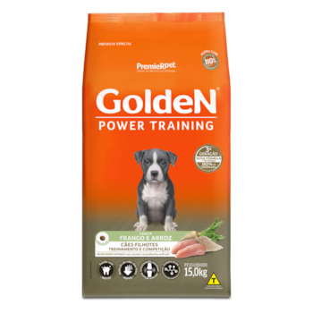 Ração Golden Power Training Cães Filhotes Frango e Arroz 15kg - Imagem principal