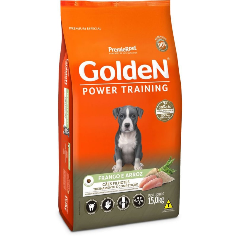 Ração Golden Power Training para Cães Filhotes 15kg - POLI PET