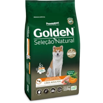 Ração GoldeN Seleção Natural Cachorros Adultos Frango, Abóbora e Alecrim 12,0kg - Imagem principal