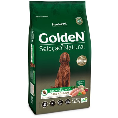 Ração GoldeN Seleção Natural Cachorros Adultos Frango e Arroz 12,0kg