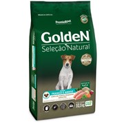 Ração GoldeN Seleção Natural cachorros adultos porte Pequeno frango e arroz mini bits 10,1kg