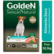 Ração GoldeN Seleção Natural cachorros adultos porte Pequeno frango e arroz mini bits 10,1kg