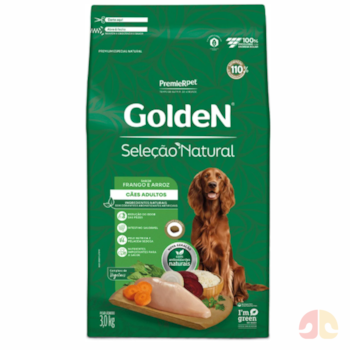 Ração GoldeN Seleção Natural Cães Filhotes Sabor Frango e Arroz 3,0kg - Imagem principal