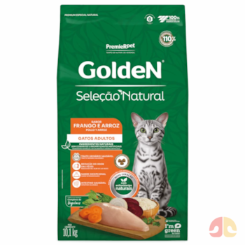 Ração GoldeN Seleção Natural gatos adultos frango e arroz 10,1kg - Imagem principal
