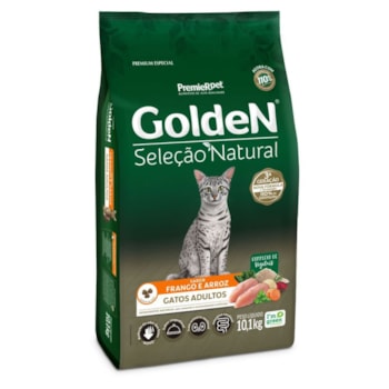 Ração GoldeN Seleção Natural gatos adultos frango e arroz 10,1kg - Imagem principal