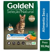 Ração GoldeN Seleção Natural gatos castrados frango, abóbora e alecrim 10,1kg