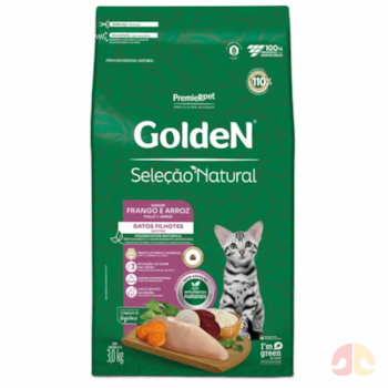 Ração GoldeN Seleção Natural Gatos Filhotes Sabor Frango e Arroz 3kg - Imagem principal