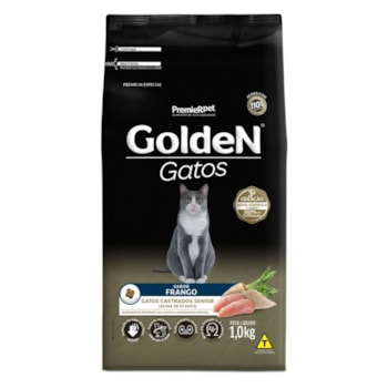 Ração GoldeN Sênior Gatos Adultos Castrados Frango 1 kg - Imagem principal