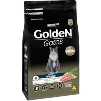 Ração GoldeN Sênior Gatos Adultos Castrados Frango 1 kg - Imagem principal