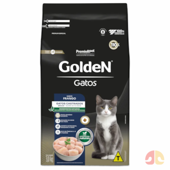 Ração GoldeN Sênior Gatos Adultos Castrados Frango 3,0kg - Imagem principal