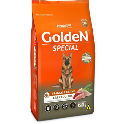 Ração GoldeN Special cachorros adultos frango e carne 15,0kg