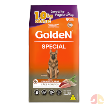 Ração GoldeN Special Cachorros Adultos Frango e Carne Leve 15kg e Pague 14kg - Imagem principal