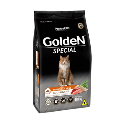 Produto Ração GoldeN Special Gatos Adultos Sabor Frango e Carne 10,1 kg