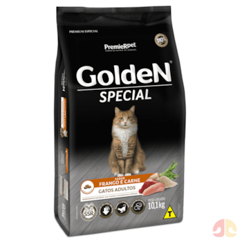 Ração GoldeN Special Gatos Adultos Sabor Frango e Carne 10,1 kg - Imagem principal