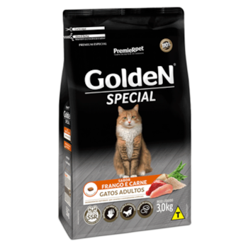 Ração GoldeN Special Gatos Adultos Sabor Frango e Carne 3kg - Imagem principal