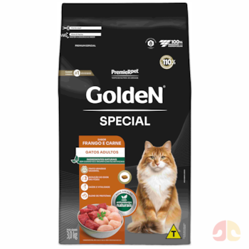Ração GoldeN Special Gatos Adultos Sabor Frango e Carne 3kg - Imagem principal