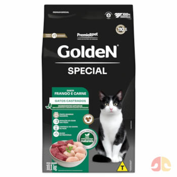 Ração GoldeN Special Gatos Castrados Frango e Carne 10,1 kg - Imagem principal