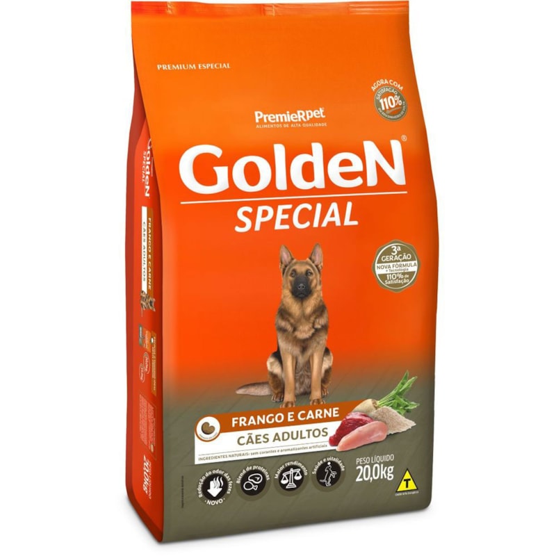 Ração Golden Special Para Cães Adultos Frango Carne 20kg Poli Pet