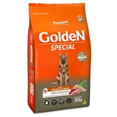 Produto Ração GoldeN Special para Cães Adultos Frango e Carne 20kg