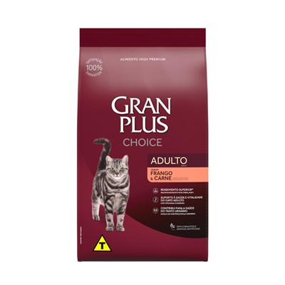 Ração GranPlus Choice Gatos Adultos Frango e Carne 10,1kg
