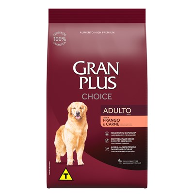 Ração GranPlus Choice para cães adultos frango e carne 10,1 kg