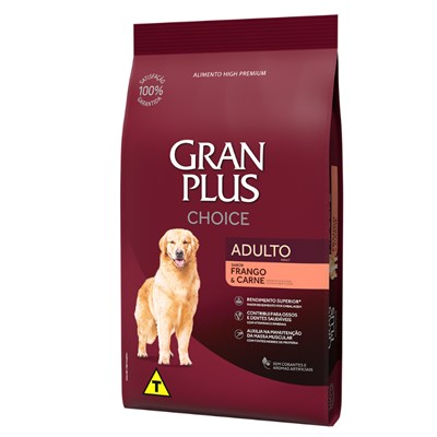 Produto Ração GranPlus Choice para cães adultos frango e carne 10,1 kg