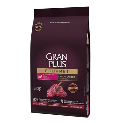 Produto Ração GranPlus Gourmet Cachorros Adultos Mini Ovelha e Arroz 1,0kg