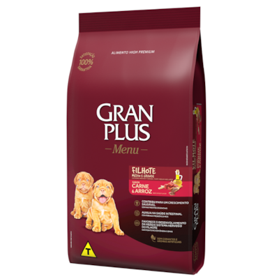 Produto Ração Granplus Menu Cachorros Filhotes Carne e Arroz 3,0kg