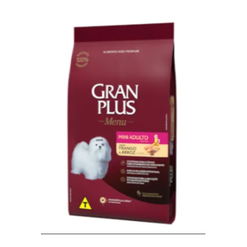 Ração Granplus Menu Mini Cães Adultos 15kg sabor Frango e Arroz - Imagem principal