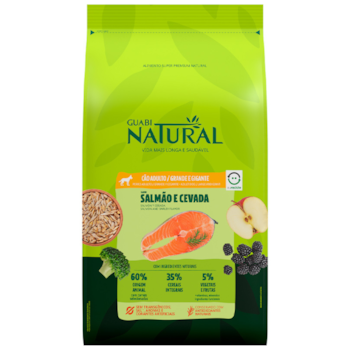 Ração Guabi Natural Cães Adultos Porte Grande e Gigante 12 kg Sabor Salmão e Cevada - Imagem principal