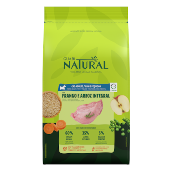 Ração Guabi Natural Cães Adultos Porte Mini e Pequeno 10,1 kg Sabor Frango e Arroz Integral - Imagem principal