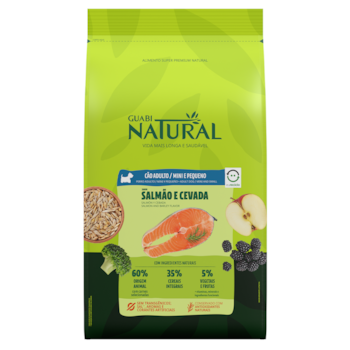 Ração Guabi Natural Cães Adultos Porte Mini e Pequeno 10,1 kg Sabor Salmão e Cevada - Imagem principal