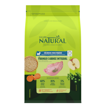 Ração Guabi Natural Cães Adultos Porte Mini e Pequeno 2,5 kg Sabor Frango e Arroz Integral - Imagem principal
