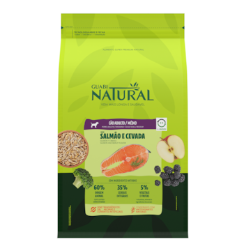 Ração Guabi Natural Cães Adultos Raças Médias 2,5kg sabor Salmão e Cevada - Imagem principal