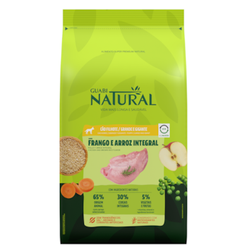 Ração Guabi Natural Cães Filhotes de Porte Grande e Gigante 12 kg Sabor Frango e Arroz Integral - Imagem principal