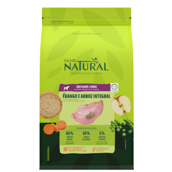 Ração Guabi Natural Cães Filhotes Porte Médio 2,5 kg Sabor Frango e Arroz Integral - Imagem principal