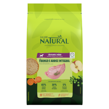 Ração Guabi Natural Cães Filhotes Porte Médio 20 kg Sabor Frango e Arroz Integral - Imagem principal