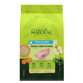 Ração Guabi Natural Cães Filhotes Porte Mini e Pequeno 2,5 kg Sabor Frango e Arroz Integral - Imagem principal