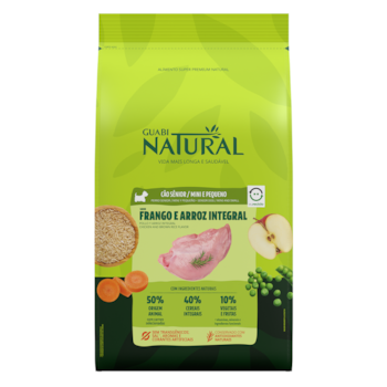 Ração Guabi Natural Cães Sênior Porte Mini e Pequeno 10,1 kg Sabor Frango e Arroz Integral - Imagem principal