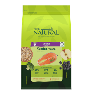 Ração Guabi Natural Gatos Adultos 1,5 kg Sabor Salmão e Cevada - Imagem principal