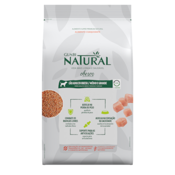 Ração Guabi Natural Obesos Cães Adultos 10,1 kg Porte Médio e Grande - Imagem principal